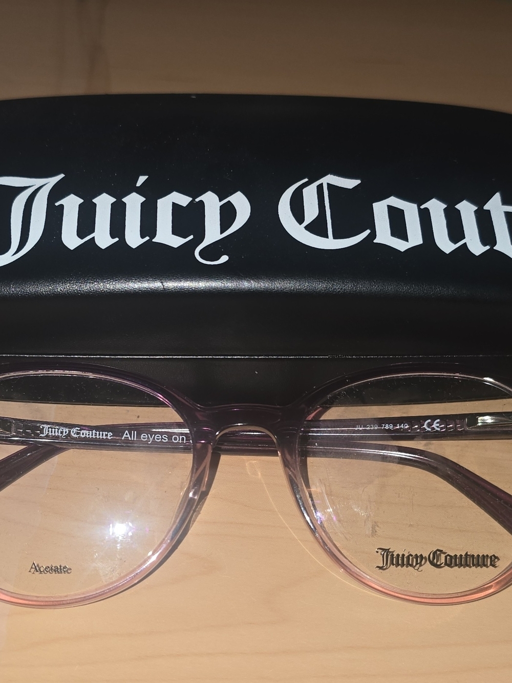 Juicy Couture Full Rim Oval Purple Acetate Eyeglasses JU239 JU239788140 140mm